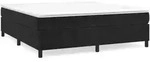 vidaXL Bettgestell ohne Matratze Schwarz 180x200 cm Samt