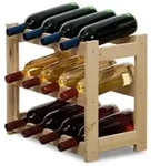 PROREGAL Weinregal PINOTWINE | HxBxT 38x43x25cm | 12 Flaschen | Massives Kiefernholz