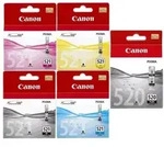Canon Original CLI-521 + PGI-520 Druckerpatronen Multipack - BK/C/M/Y/BK 4x9ml /