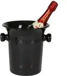SEKT/CHAMPAGNER - K&uuml;bel 4.0l. - schwarz gl&auml;nzend - Made in Germany