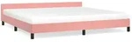 vidaXL Bettgestell mit Kopfteil ohne Matratze Rosa 200x200 cm Samt