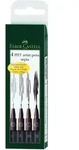 FABER CASTELL Tuschestift Pitt Artist Pen 4er Etui Spitze: sortiert sepia