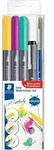 STAEDTLER Doppelfaseremaler Easy Watercolouring + Pigmentliner Set Butterfly