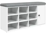 vidaXL Schuhbank Wei&szlig; 102x32x50 cm Holzwerkstoff