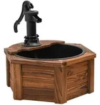 vidaXL Gartenbrunnen mit Pumpe 57x57x53 cm Massivholz Tanne