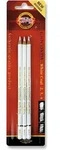 KOH Zeichenkohle Rei&szlig;kohle Stift H&auml;rtegrad 2+3+4 wei&szlig; 3er