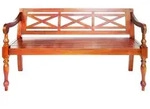 vidaXL Batavia-Bank Dunkelbraun 123 cm Massivholz Mahagoni
