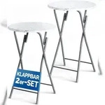 CASARIA&reg; Stehtisch 2er Set Marmoroptik