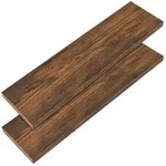 Casaria 2x Wandregal dunkle Eiche mit Halterung 90cm Schwebend