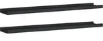vidaXL Bilderleisten 2 Stk. Schwarz 80x9x3 cm MDF