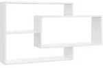 vidaXL Wandregale Hochglanz-Wei&szlig; 104x20x58,5 cm Holzwerkstoff