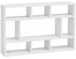 WOHNLING Wandregal WL5.810 Wei&szlig; H&auml;ngeregal Wandboard Holz B&uuml;cherregal Klein