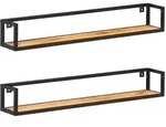 vidaXL Wandregale 2 Stk. 120 cm Massivholz Akazie