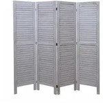 Mendler Paravent HWC-G30, Trennwand Sichtschutz Raumteiler, Shabby-Look...