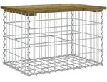 vidaXL Gartenbank aus Gabionen 63x44x42 cm Kiefernholz Impr&auml;gniert