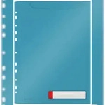LEITZ Prospekth&uuml;lle Cosy A4 Maxi PP einklappbarer Lochrand VE=3 St&uuml;ck blau