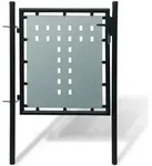 vidaXL Zauntor (Einzeltor) Schwarz 100x150 cm