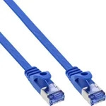 InLine&reg; Patchkabel flach, U/FTP, Cat.6A, blau, 1,5m