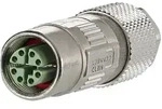 METZ CONNECT M12 Buchse IP67 gerade geschirmt, X-kodiert, Cat.6A