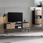 SalesFever TV-Lowboard | 2 Schubladen, 1 T&uuml;r, 2 offene F&auml;cher | MDF Eiche