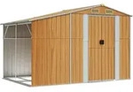 vidaXL Ger&auml;tehaus Hellbraun 277x192,5x179 cm Verzinkter Stahl