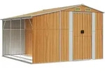 vidaXL Ger&auml;tehaus Hellbraun 277x279x179 cm Verzinkter Stahl