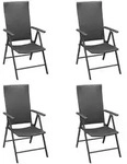 vidaXL Gartenst&uuml;hle 4 Stk. Poly Rattan Schwarz