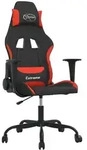 vidaXL Gaming-Stuhl mit Massagefunktion Schwarz und Rot Stoff