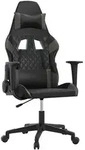 vidaXL Gaming-Stuhl Schwarz und Grau Kunstleder