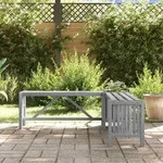 vidaXL Eck Gartenbank Pflanzgef&auml;&szlig; Akazienholz grau 117 cm 117 x 117 x 40 cm / Grau