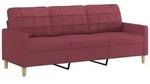 vidaXL 3-Sitzer-Sofa Weinrot 180 cm Stoff