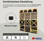 PROREGAL Modulares Weinregal VINCELLAR MOD | HxBxT 60x60x30cm | Rauten Modul...