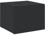 vidaXL Gartentruhe Schwarz 291L Poly Rattan