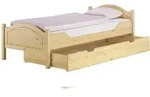 Erst-Holz Massivholz Bett 100x200 Kieferbett Einzelbett G&auml;stebett Futonbett Zubeh&ouml;r