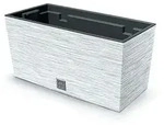 Prosperplast - Pflanztopf Kollektion FURU Wei&szlig; 39,5 x 18,5 x 19,5 cm,
