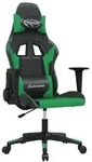 vidaXL Gaming-Stuhl mit Massagefunktion Schwarz und Gr&uuml;n Kunstleder