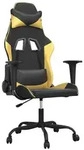 vidaXL Gaming-Stuhl mit Massagefunktion Schwarz & Golden Kunstleder