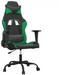 vidaXL Gaming-Stuhl Schwarz und Gr&uuml;n Kunstleder