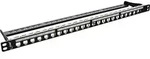 InLine&reg; Patchfeld Leerblech 24-fach, f&uuml;r RJ45 Keystone Snap-In 19"/0.5HE schwarz