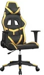vidaXL Gaming-Stuhl Schwarz und Golden Kunstleder