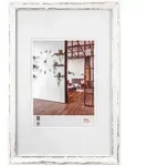 walther + design Metropolis Holz Bilderrahmen, weiss-silber, 20 x 30 cm