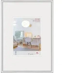 walther + design Lifestyle Kunststoff Bilderrahmen Kunstglas, silber, 30 x 40 cm