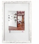 walther + design IW015W,Metropolis Holzrahmen 10x15 cm weiss-silber