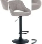 CLP Barhocker Milet Stoff grau/schwarz