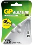 GP 76A Alkaline-Knopfbatterie (V13Ga / L1154), Blister mit 4 St&uuml;ck