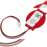Akkuman Bios-Batterie CR2032 mit Stecker rot oder gelb