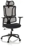 B&uuml;rostuhl / Drehstuhl ERGOMY Sitz Stoff / R&uuml;cken Netzstoff schwarz mybuero