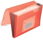 F&auml;chertasche, 13-teilig, transluzent rot Q-CONNECT KF02478