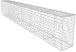 vidaXL Gabionenwand mit Abdeckung Verzinkter Stahl 600x50x100 cm
