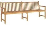 vidaXL Gartenbank 228 cm Massivholz Teak